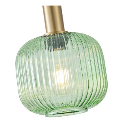 Lampadario a sospensione con filo 1xE27/15W/230V verde pr. 20 cm