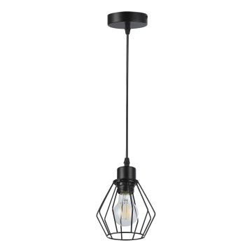 Lampadario a sospensione con filo 1xE27/35W/230V diametro 18 cm nero