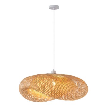Lampadario a sospensione con filo 1xE27/40W/230V bambù
