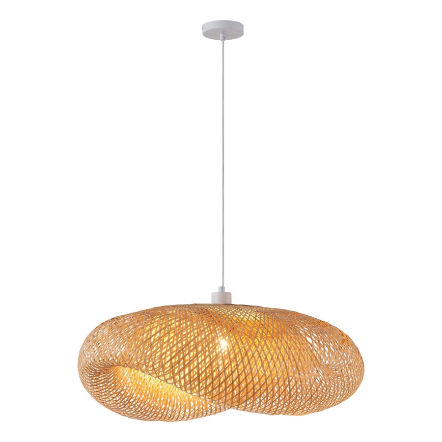 Lampadario a sospensione con filo 1xE27/40W/230V bambù
