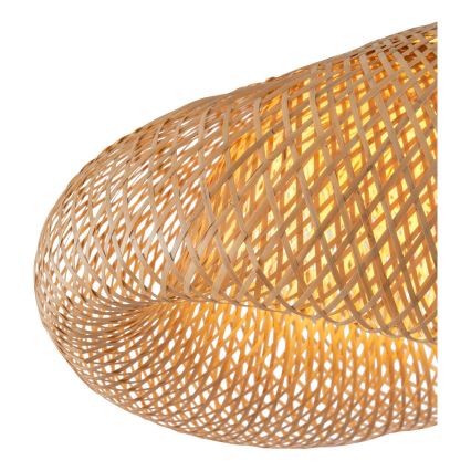 Lampadario a sospensione con filo 1xE27/40W/230V bambù