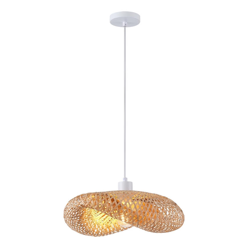 Lampadario a sospensione con filo 1xE27/40W/230V bambù