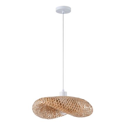 Lampadario a sospensione con filo 1xE27/40W/230V bambù
