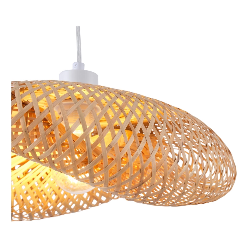 Lampadario a sospensione con filo 1xE27/40W/230V bambù