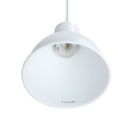 Lampadario a sospensione con filo 1xE27/40W/230V faggio/bianco