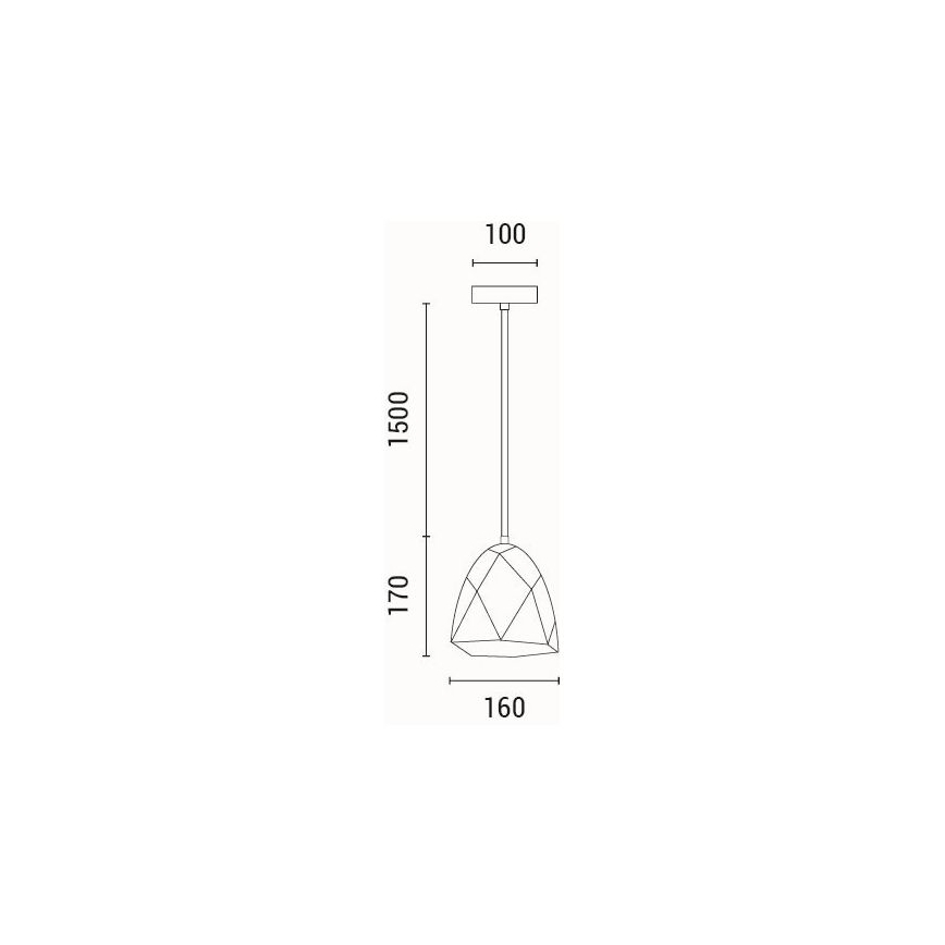 Lampadario a sospensione con filo 1xE27/40W/230V grigio