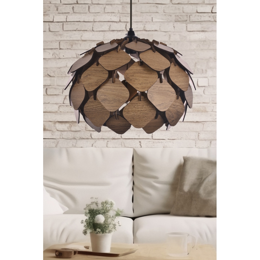 Lampadario a sospensione con filo 1xE27/40W/230V marrone
