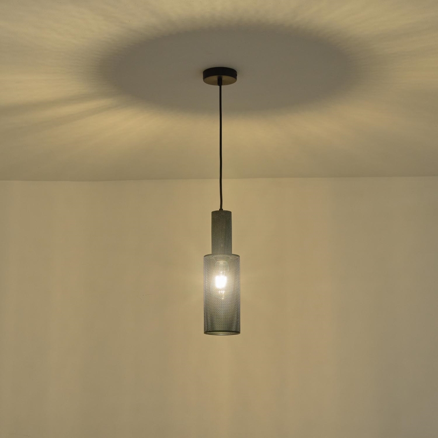 Lampadario a sospensione con filo 1xE27/40W/230V nero
