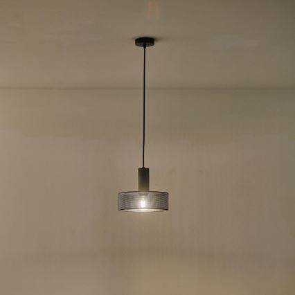 Lampadario a sospensione con filo 1xE27/40W/230V nero