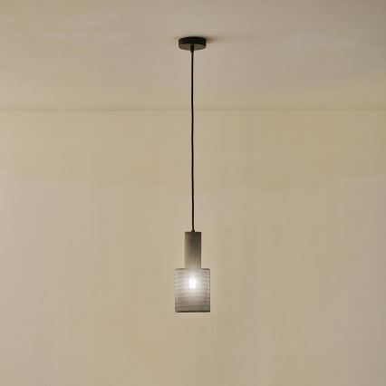 Lampadario a sospensione con filo 1xE27/40W/230V nero