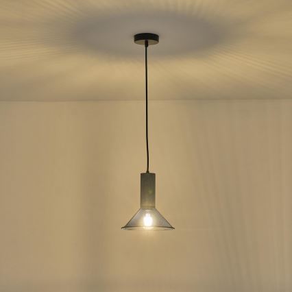Lampadario a sospensione con filo 1xE27/40W/230V nero
