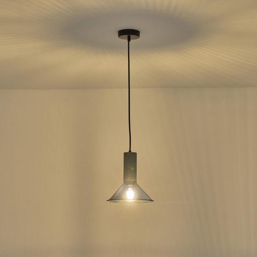 Lampadario a sospensione con filo 1xE27/40W/230V nero