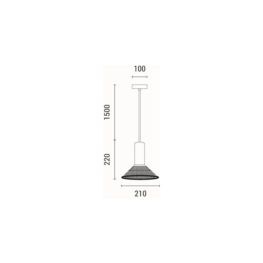 Lampadario a sospensione con filo 1xE27/40W/230V nero