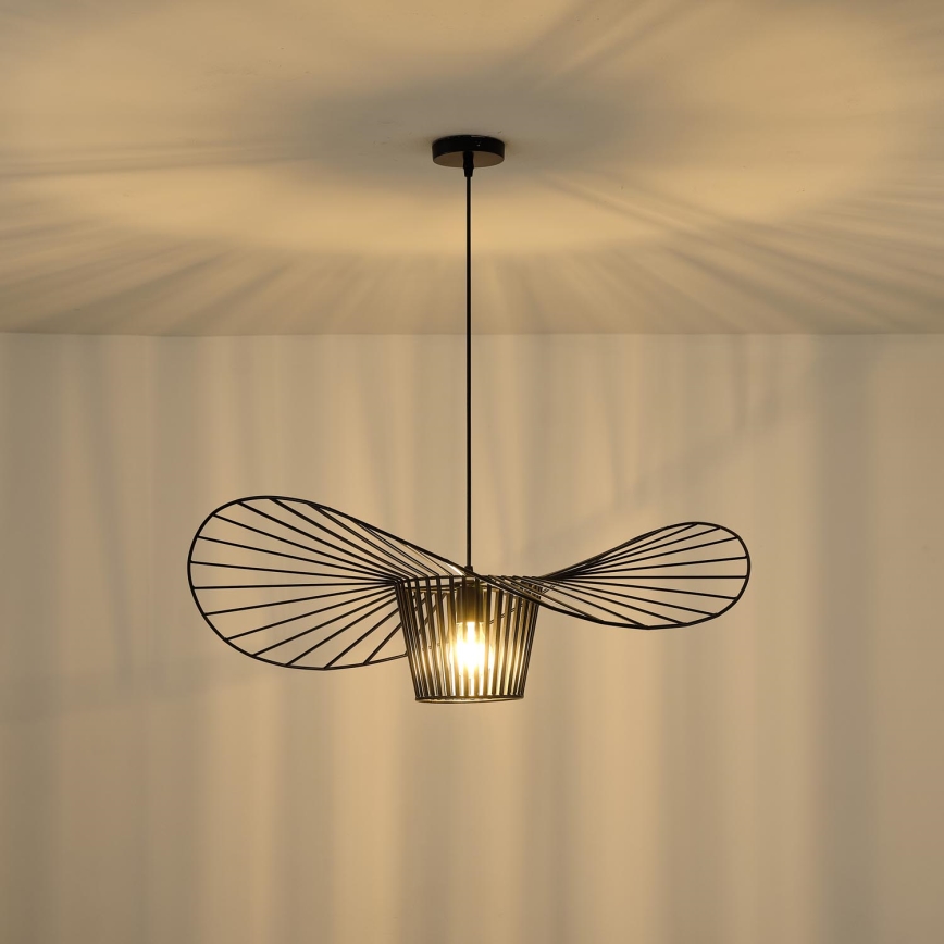 Lampadario a sospensione con filo 1xE27/40W/230V nero