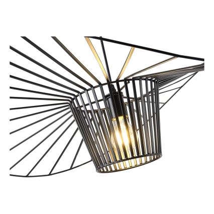 Lampadario a sospensione con filo 1xE27/40W/230V nero
