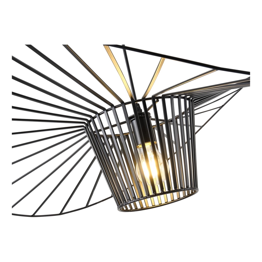 Lampadario a sospensione con filo 1xE27/40W/230V nero