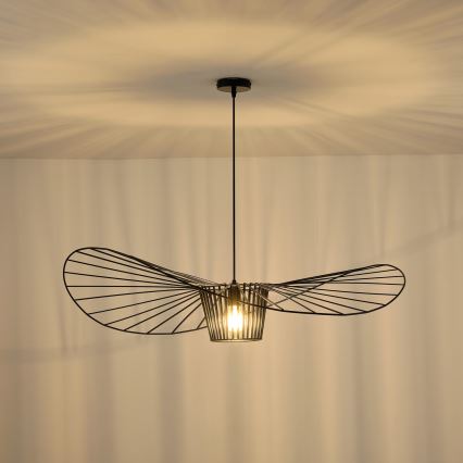 Lampadario a sospensione con filo 1xE27/40W/230V nero