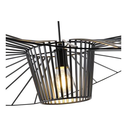 Lampadario a sospensione con filo 1xE27/40W/230V nero