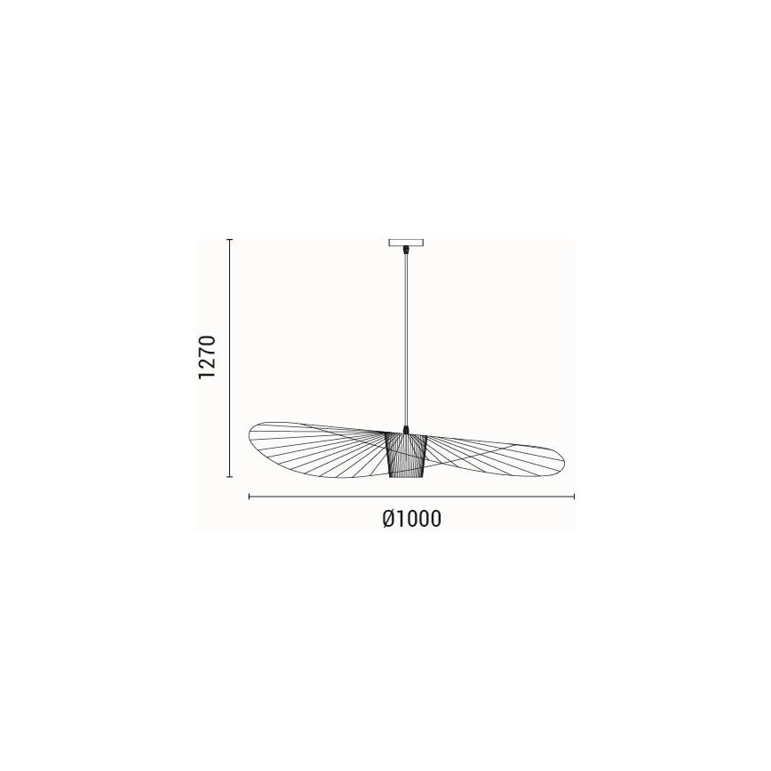 Lampadario a sospensione con filo 1xE27/40W/230V nero