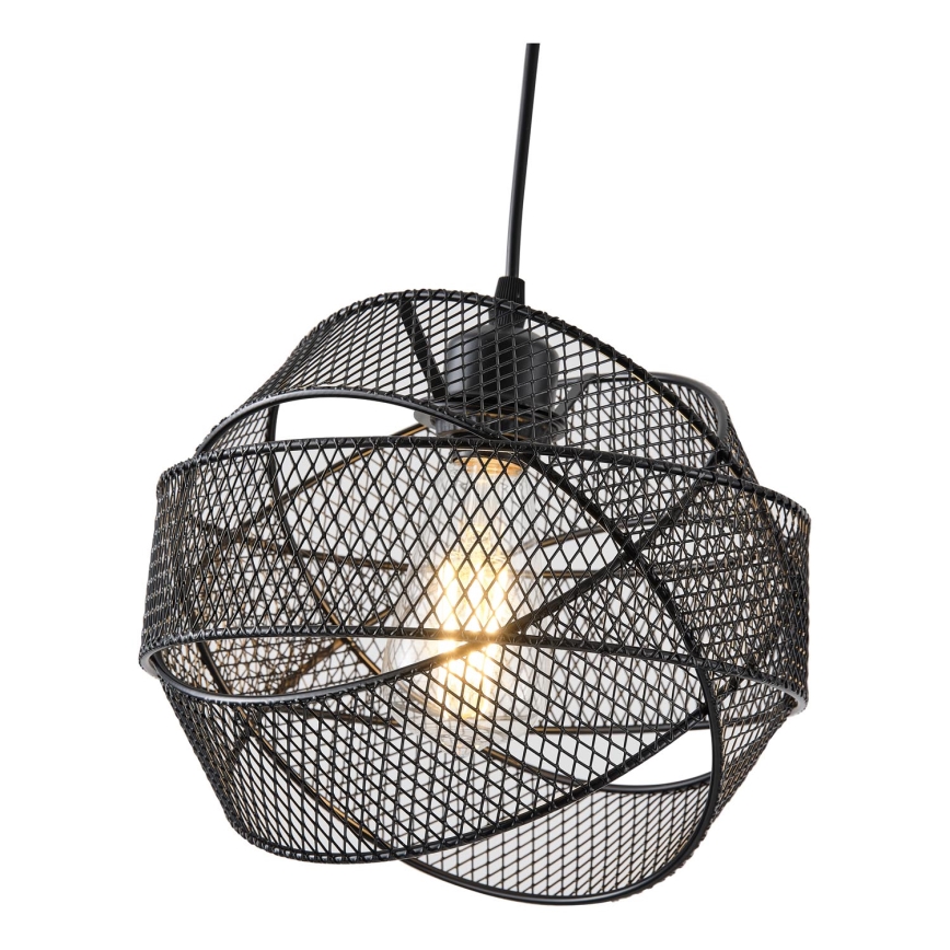 Lampadario a sospensione con filo 1xE27/40W/230V nero