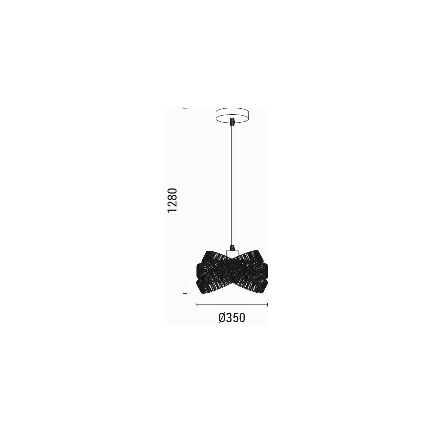 Lampadario a sospensione con filo 1xE27/40W/230V nero