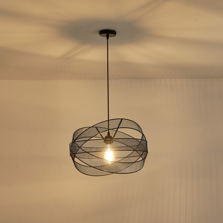 Lampadario a sospensione con filo 1xE27/40W/230V nero