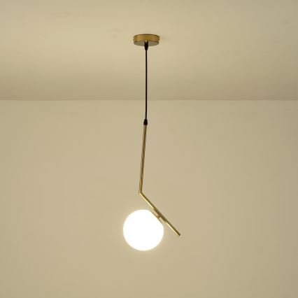 Lampadario a sospensione con filo 1xE27/40W/230V ottone