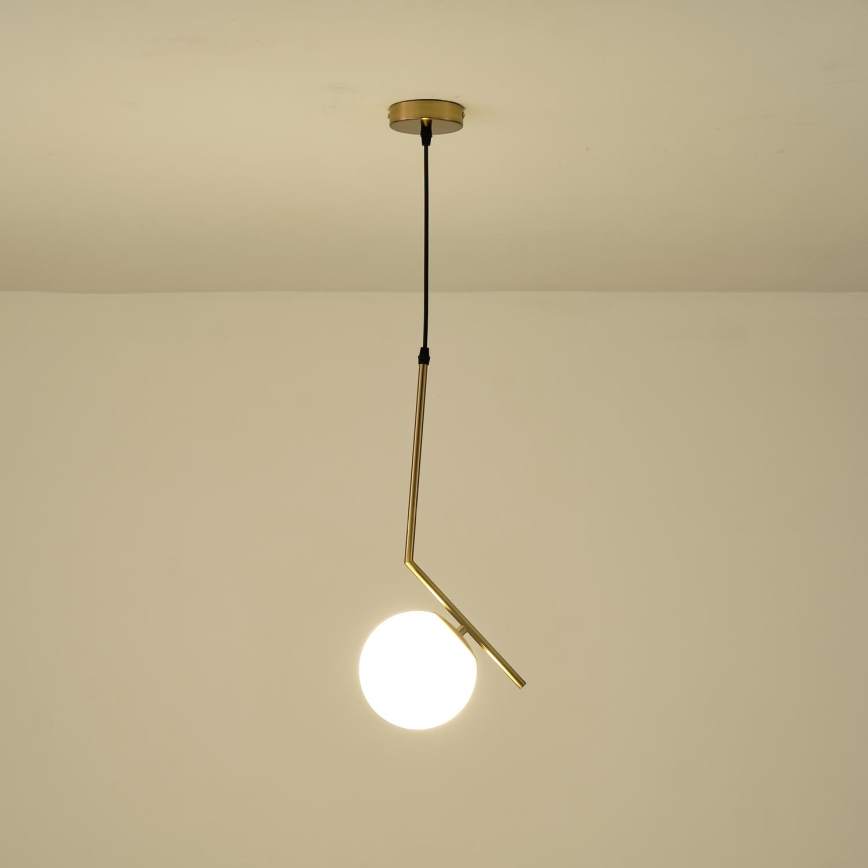Lampadario a sospensione con filo 1xE27/40W/230V ottone