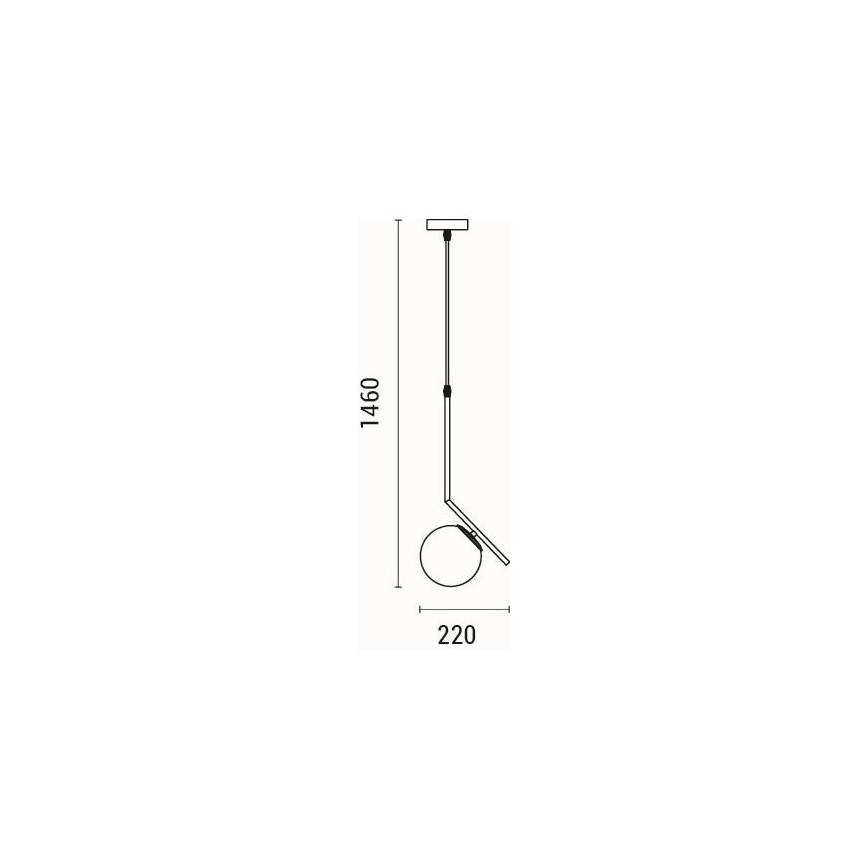 Lampadario a sospensione con filo 1xE27/40W/230V ottone