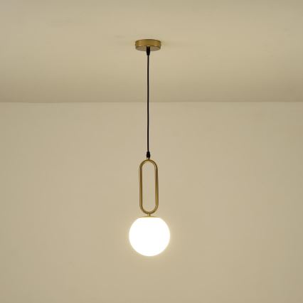 Lampadario a sospensione con filo 1xE27/40W/230V ottone