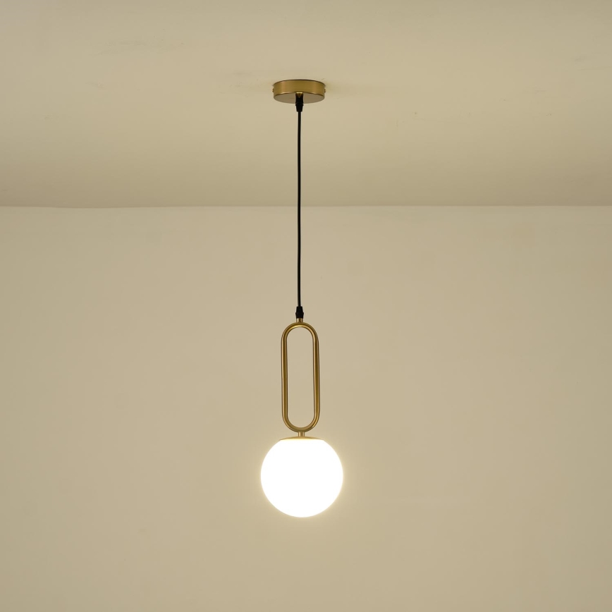 Lampadario a sospensione con filo 1xE27/40W/230V ottone