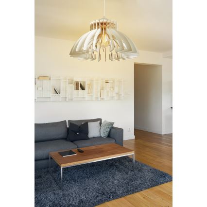 Lampadario a sospensione con filo 1xE27/60W/230V bianco diametro 39 cm