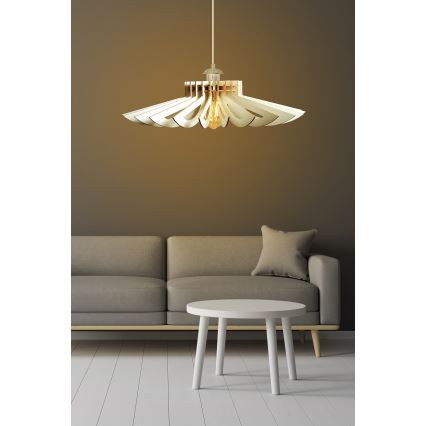 Lampadario a sospensione con filo 1xE27/60W/230V bianco diametro 68 cm