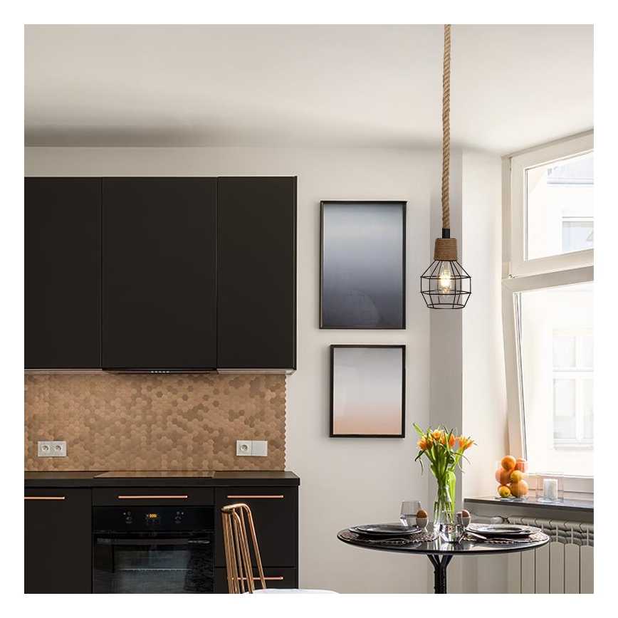 Lampadario a sospensione con filo 1xE27/60W/230V diametro 15 cm