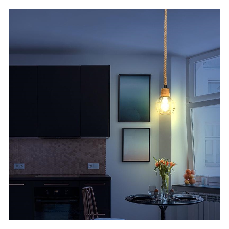 Lampadario a sospensione con filo 1xE27/60W/230V diametro 15 cm