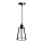 Lampadario a sospensione con filo 1xE27/60W/230V diametro 15 cm nero