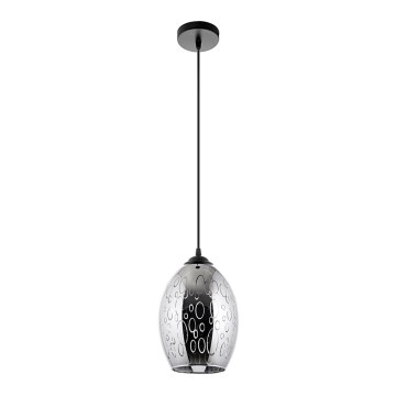Lampadario a sospensione con filo 1xE27/60W/230V diametro 16 cm nero