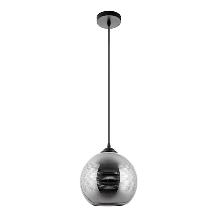 Lampadario a sospensione con filo 1xE27/60W/230V diametro 20 cm nero