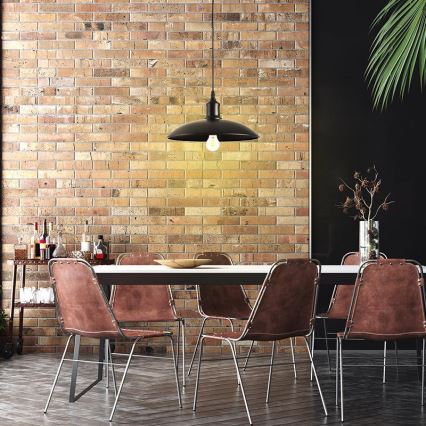Lampadario a sospensione con filo 1xE27/60W/230V diametro 29 cm nero