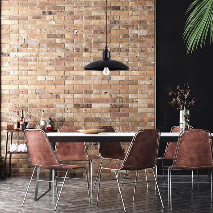 Lampadario a sospensione con filo 1xE27/60W/230V diametro 29 cm nero