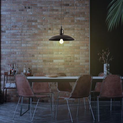 Lampadario a sospensione con filo 1xE27/60W/230V diametro 29 cm nero