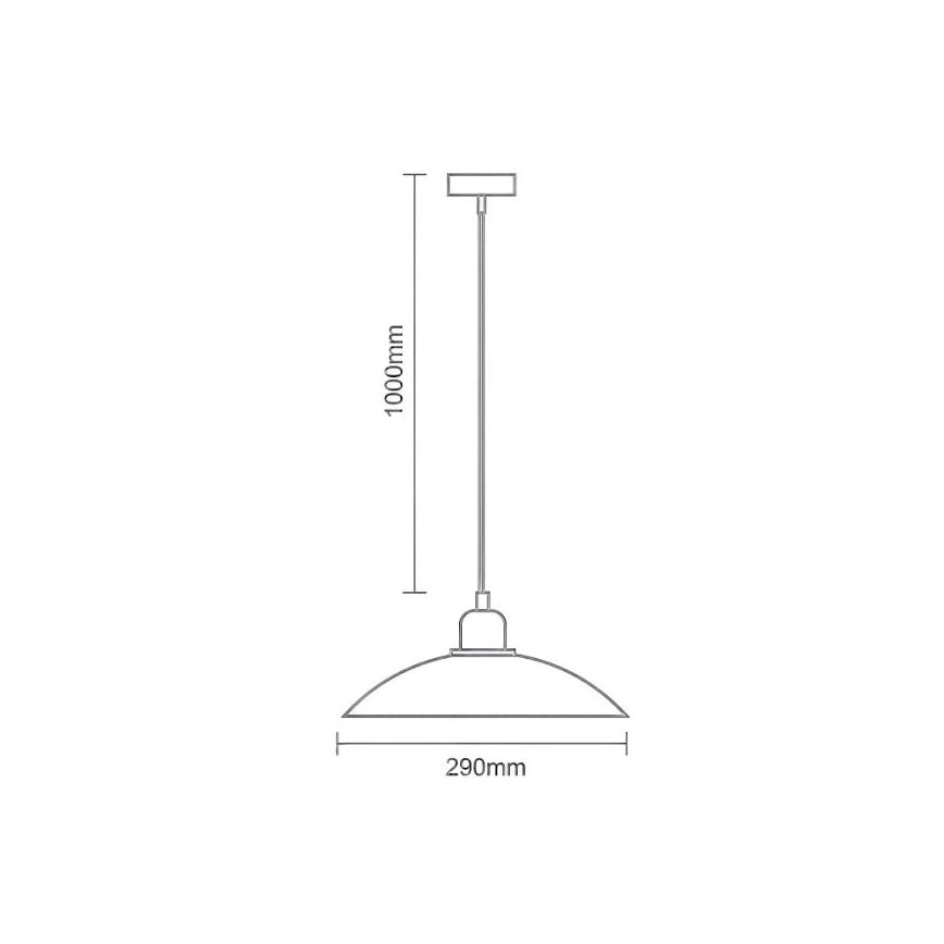 Lampadario a sospensione con filo 1xE27/60W/230V diametro 29 cm nero