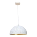 Lampadario a sospensione con filo 1xE27/60W/230V diametro 30 cm bianco