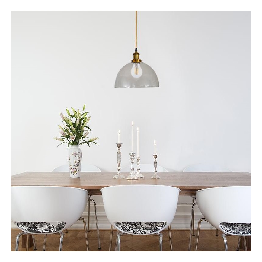 Lampadario a sospensione con filo 1xE27/60W/230V diametro 30 cm