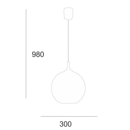 Lampadario a sospensione con filo 1xE27/60W/230V