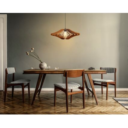 Lampadario a sospensione con filo 1xE27/60W/230V marrone diametro 47 cm