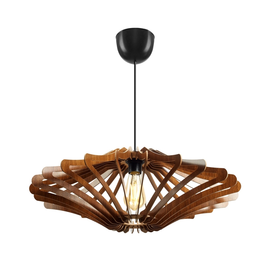 Lampadario a sospensione con filo 1xE27/60W/230V marrone diametro 59 cm