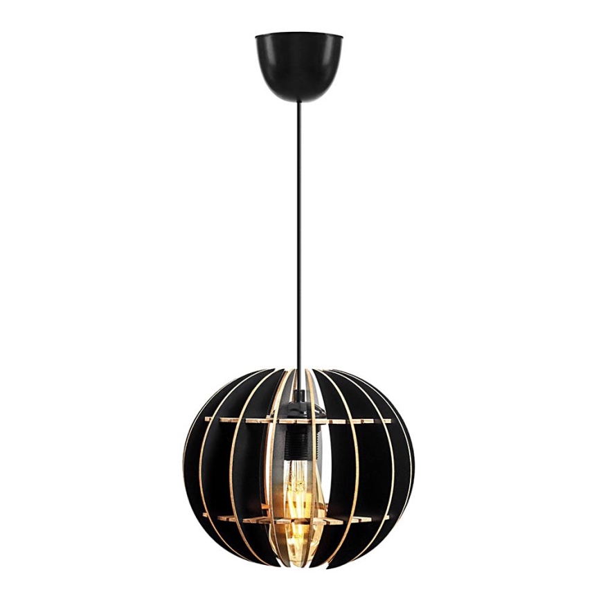 Lampadario a sospensione con filo 1xE27/60W/230V nero diametro 20 cm
