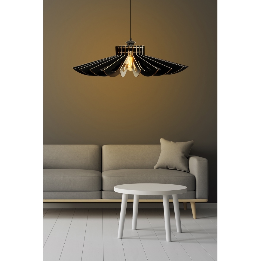 Lampadario a sospensione con filo 1xE27/60W/230V nero diametro 68 cm