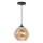Lampadario a sospensione con filo 1xE27/60W/230V nero/fumé
